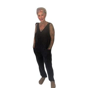 Bibi Black Denim Jumpsuit Women's Medium